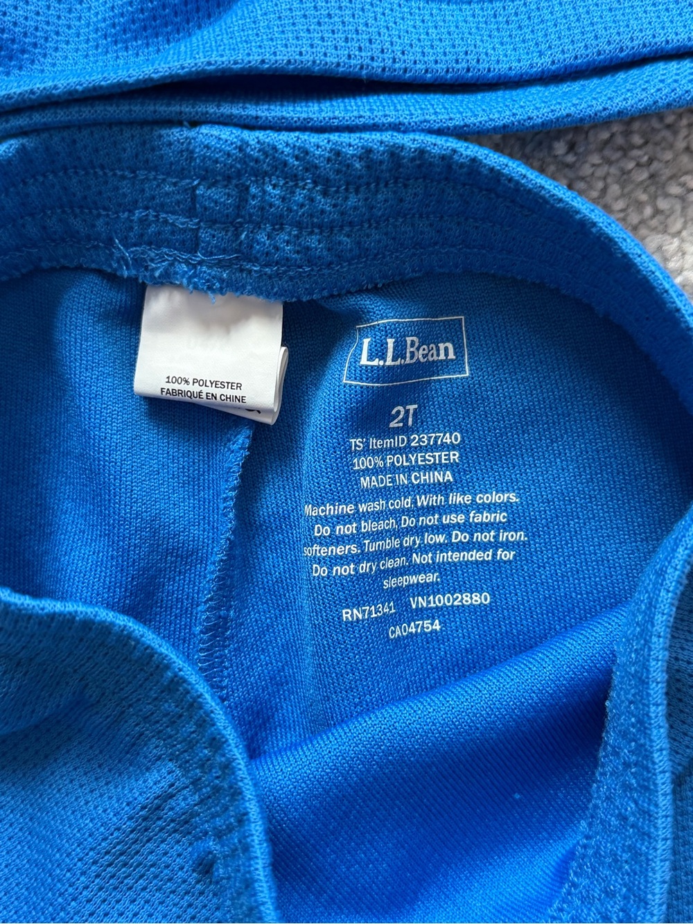 L.L. Bean Toddler Wicked Warm Midweight Underwear Set - Picture 5 of 6